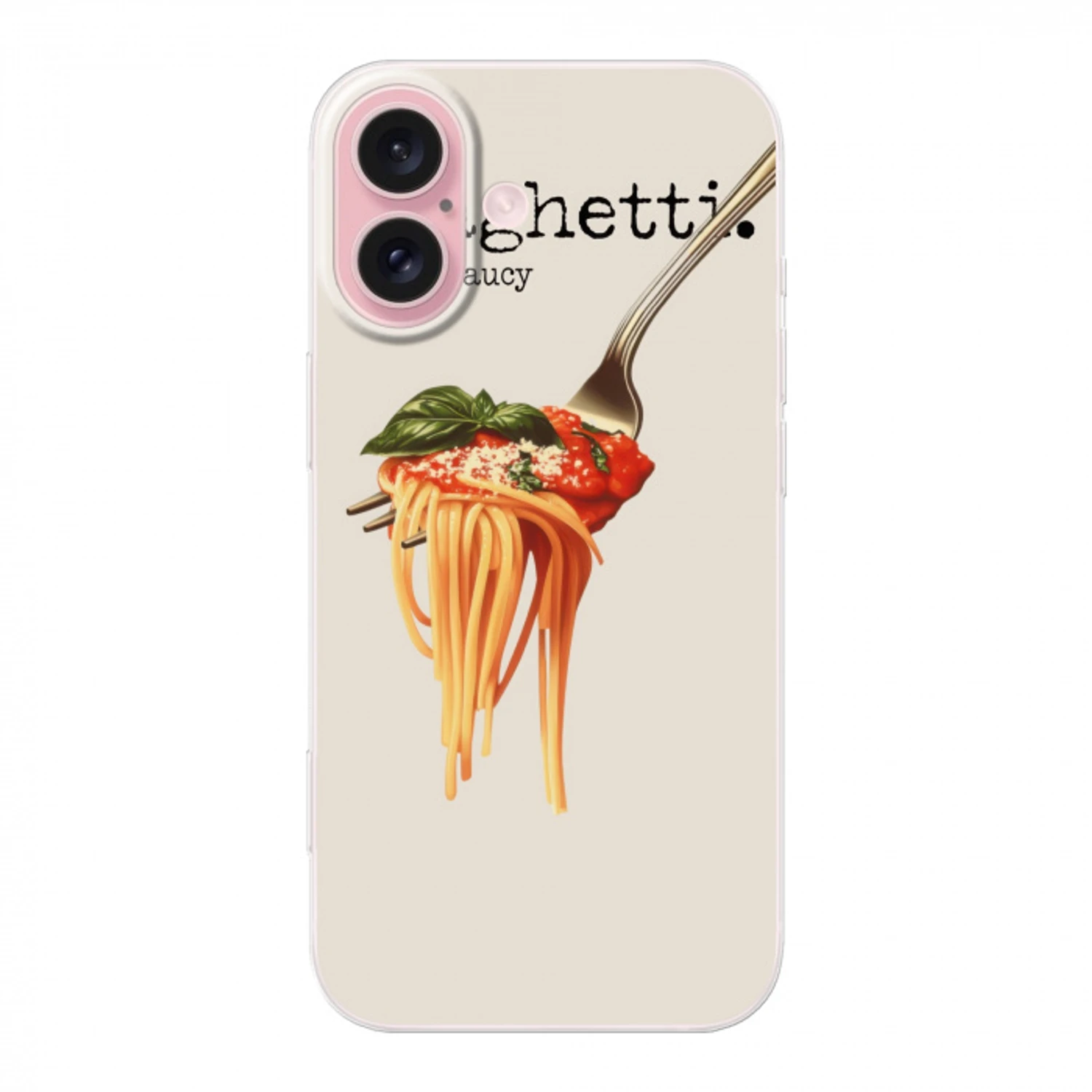 Spaghetti - tomatensaus - Parmezaanse kaas Apple iPhone 16 klein -3d