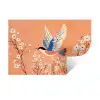 Vogel - Bloesemtakken - Warm - Kleurrijk Muursticker klein -3d