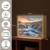 Waterval - Planten - Mos - Landschap - Zonsondergang - Rots Light Box met batterij (Wandlamp) middel -USP_websiteoverzichtNL