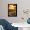 Landschap - Afrikaans - Zon fotolijst zwart zonder passe partout klein -sfeer4