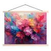 Bloemen - Roze - Watercolor - Kunst textielposter latten blank klein -3d