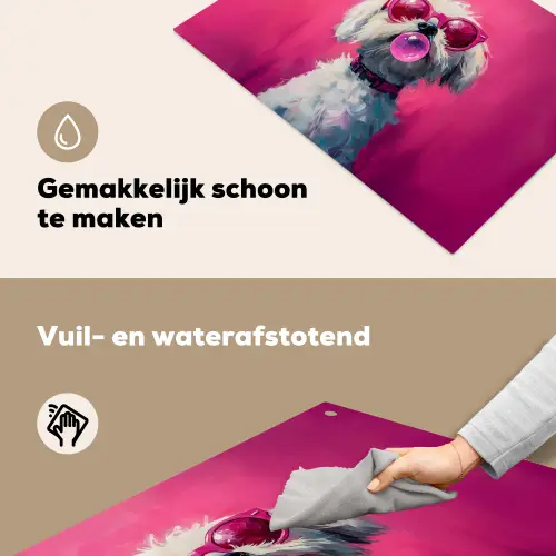 Pink - Hond - Bubbel Inductie beschemer met haakjes klein -ky-schoon-nl