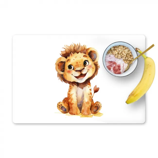 Leeuw - Baby dier Placemat vinyl groot -zzzproduct_Kitchenyeah-website