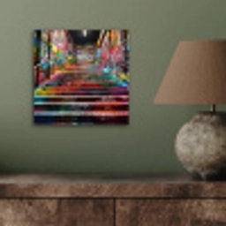 Trap - Graffiti - Kleuren - Kunst aluminium wit klein -sfeer2