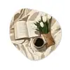 Boek - Illustratie - Tulpen - Koffie Wandcirkel Organisch Plexiglas middel -3d