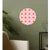 Zon - Patroon - Roze Wandcirkel kunststof plaat 5mm dik klein 188 -sfeer3