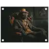 Kat - Pak - Oranje - Sigaar tuinposter los doek klein -3d