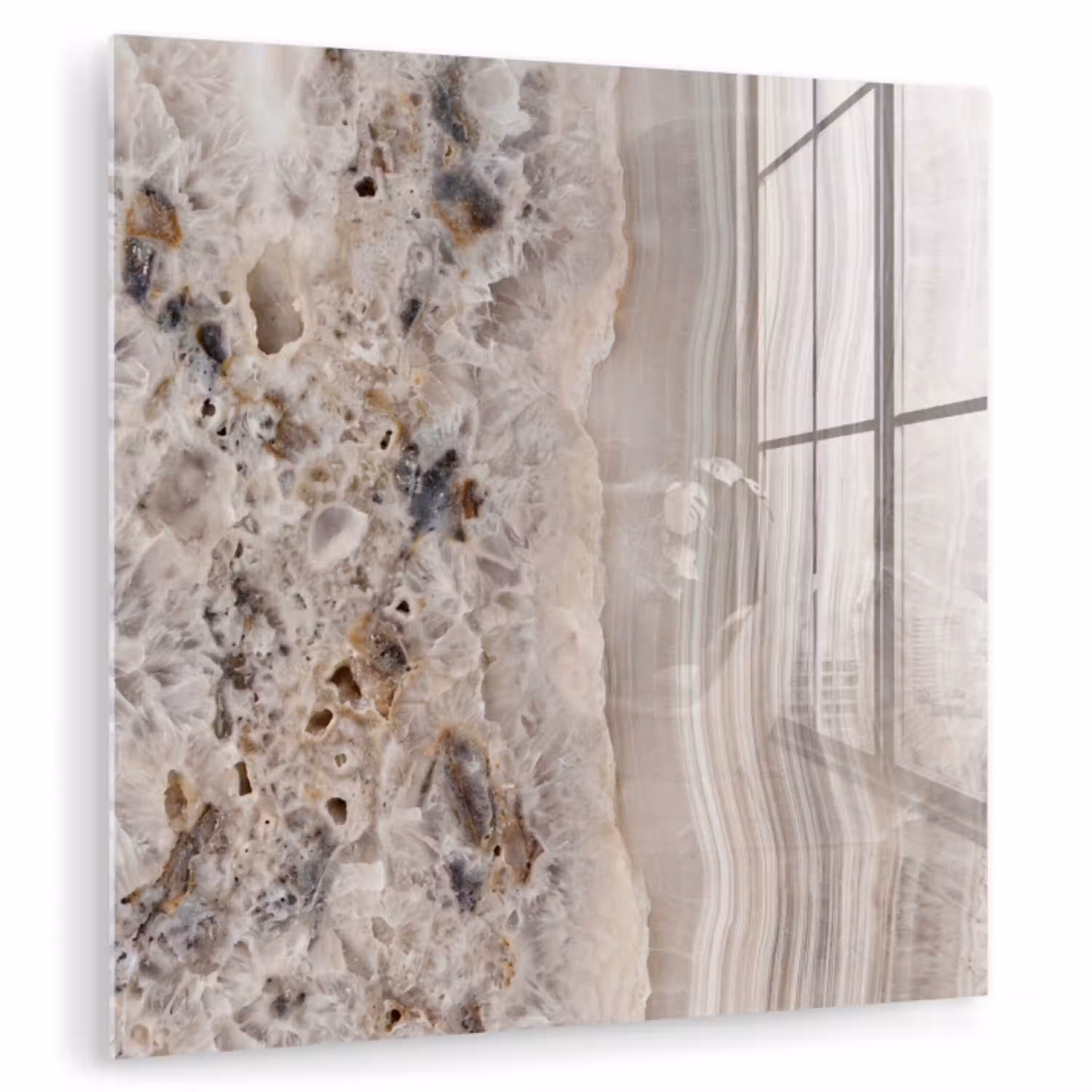 Steen - Textuur - Abstract - Beige - Wit plexiglas 5mm klein -zzzproduct_nieuw