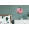 Doorkijk - Strand - Palmboom - Tropisch Wandcirkel aluminium klein -slaapkamer