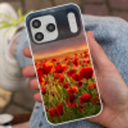 Zonsondergang - Klaprozen - Rood - Bloemen - Veld - Natuur Telefoonhoesje iPhone 17 Pro Max klein -sfeer2