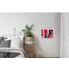 Kleurvakken - Recht - Rond - Abstract textielposter latten blank klein -woonkamer