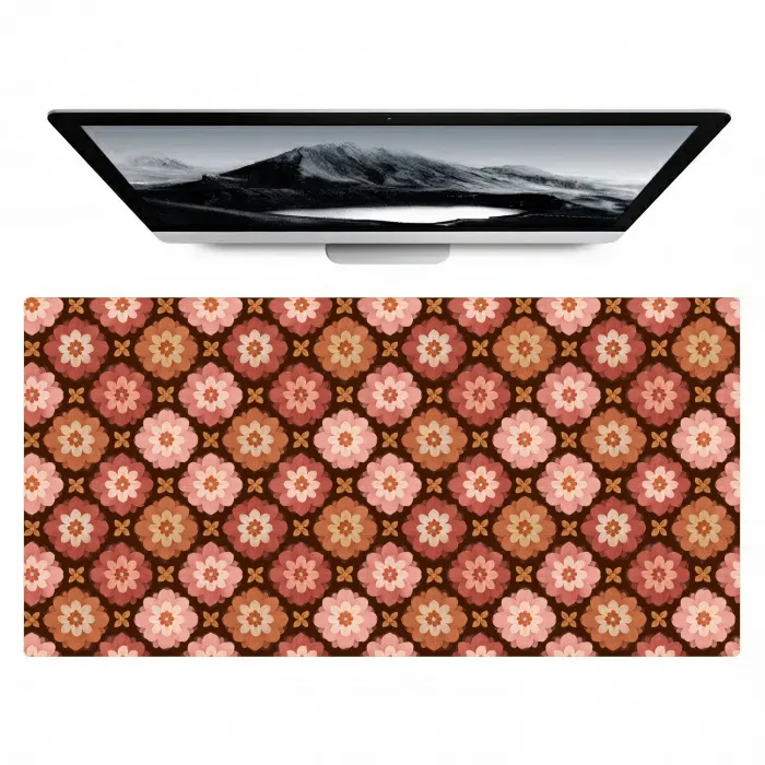 Geometrisch - Bloemen - Kleurrijk Muismat XXL klein 681 -zzz3d