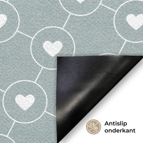 Hartjes - Wit - Rond - Patroon Deurmat klein 898 -antislip_NL