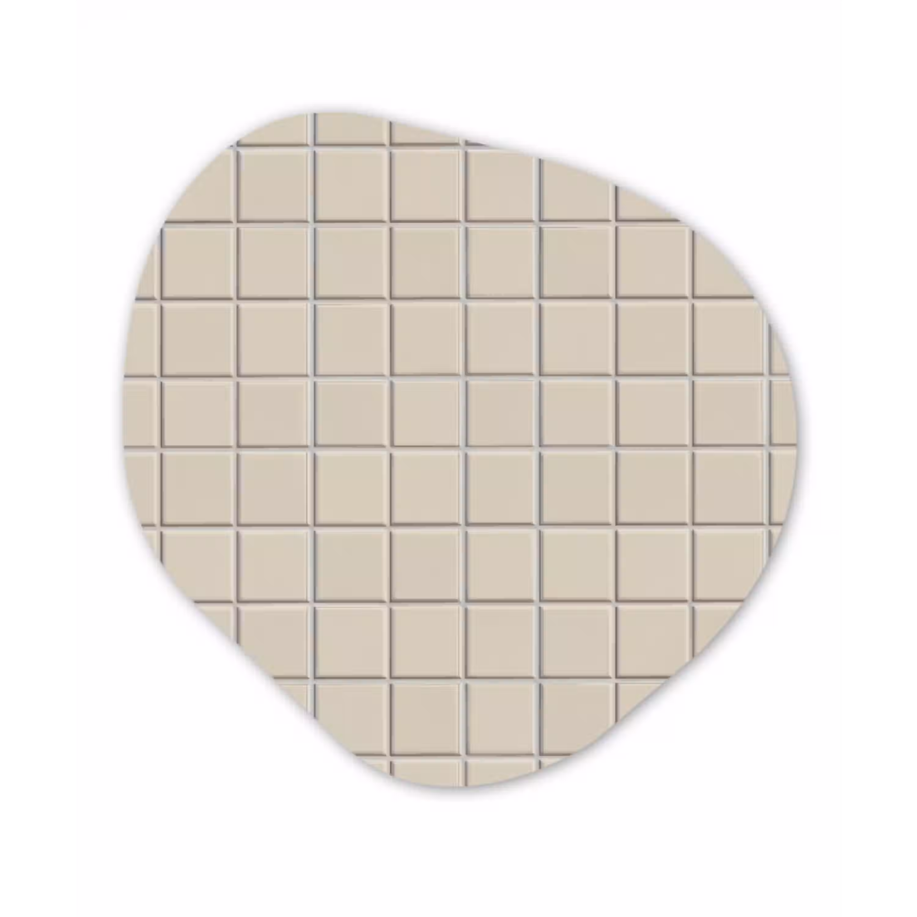 Patroon - Tegels - Taupe Wandcirkel Organisch Forex 3mm klein 629 -3d