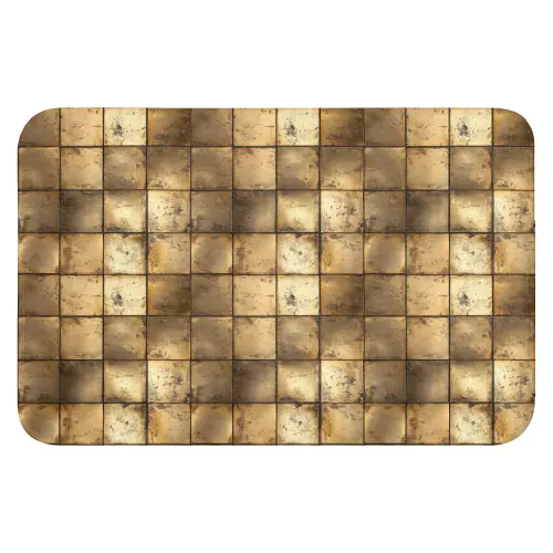 Geometrisch - Tegels - Goud Badmat klein 997 -3d