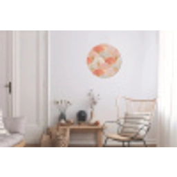 Waaiers - Goud - Roze Wandcirkel aluminium klein 190 -woonkamer