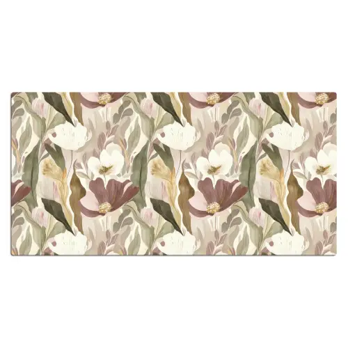 Bloemen - Aquarel - Kleurrijk Muismat XXL klein 681 -3d_leeg