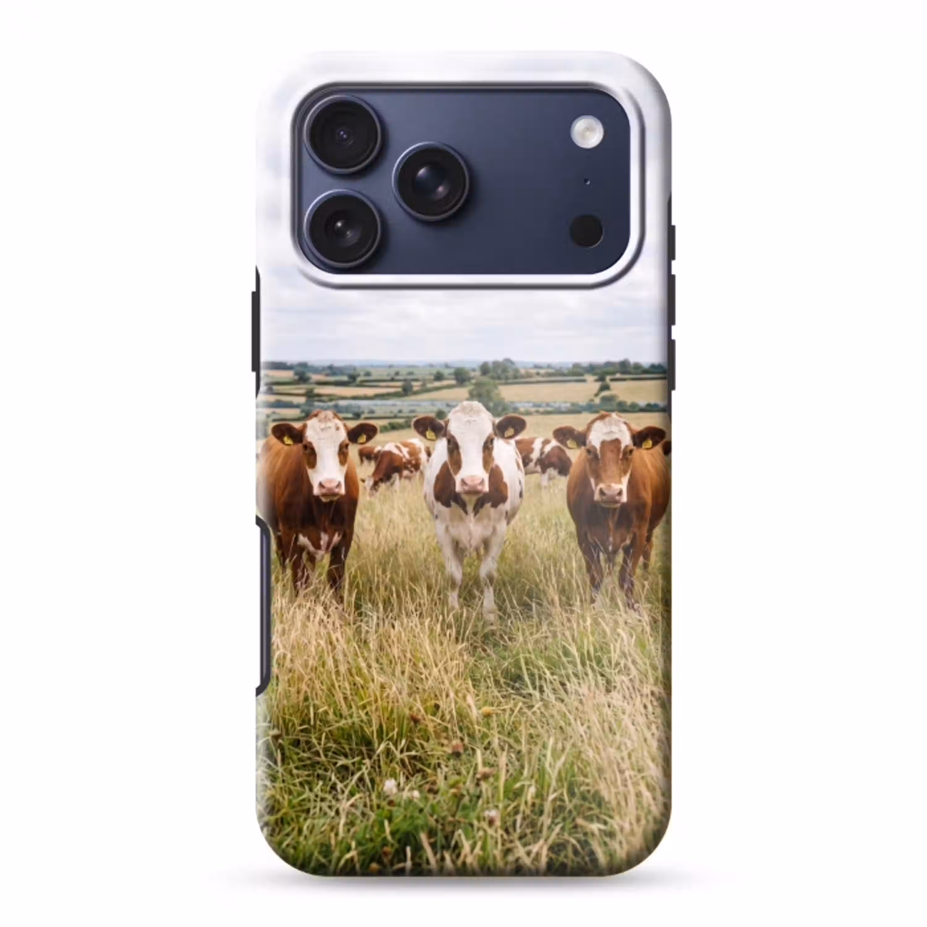 Koeien - Portret - Weide - Boerderij - Nieuwsgierig Toughcase MagSafe Apple iPhone 17 Pro Max klein -3d