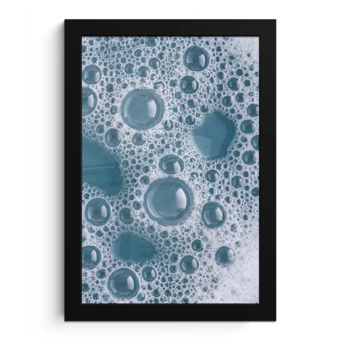 Schuim - Water - Textuur fotolijst zwart zonder passe partout klein -3d