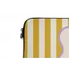 More coffee - Geel - Paars - Strepen - Mok laptophoes neopreen klein -detail