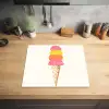 Schepijs - Hoorntje - Illustratie - Minimalistisch Inductie beschermer vinyl 3mm middel -sfeer5