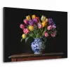 Tulpen - Kleuren - Hout - Vaas Textielframe - compleet frame klein -3d
