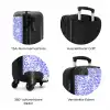 Bloemen en bladeren op blauwe achtergrond NBS - Handbagage koffer - Volwassenen Unisex middel zzzzzzzbolletjes_DE