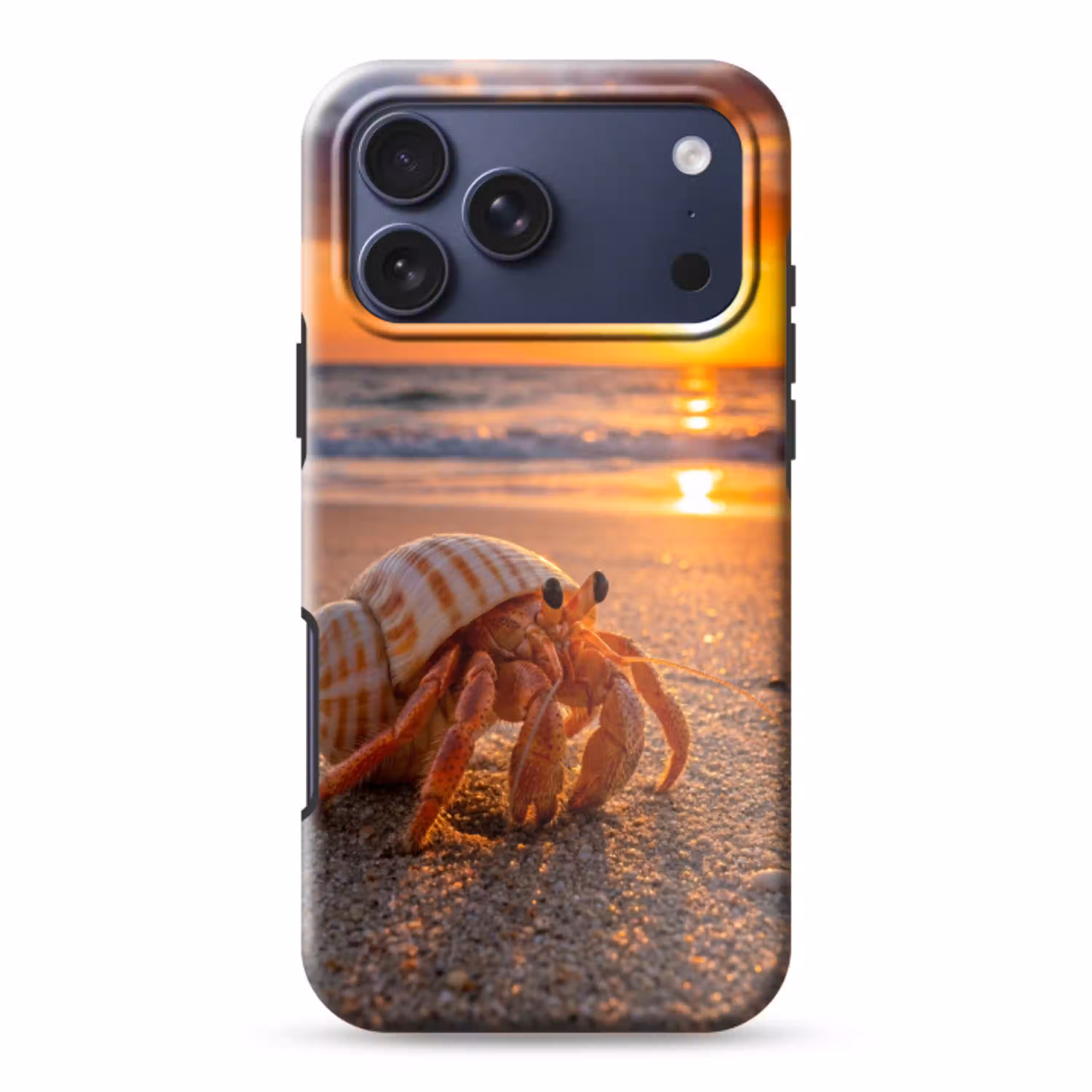 Kreeft - Strand - Natuur - Zonsondergang - Oranje Toughcase MagSafe Apple iPhone 17 Pro Max klein -3d