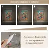 Paard - Bloemen - Schilderij - Natuur - Verf Light Box met kabel (Kinderlampje) klein -USP_dimbaarFR
