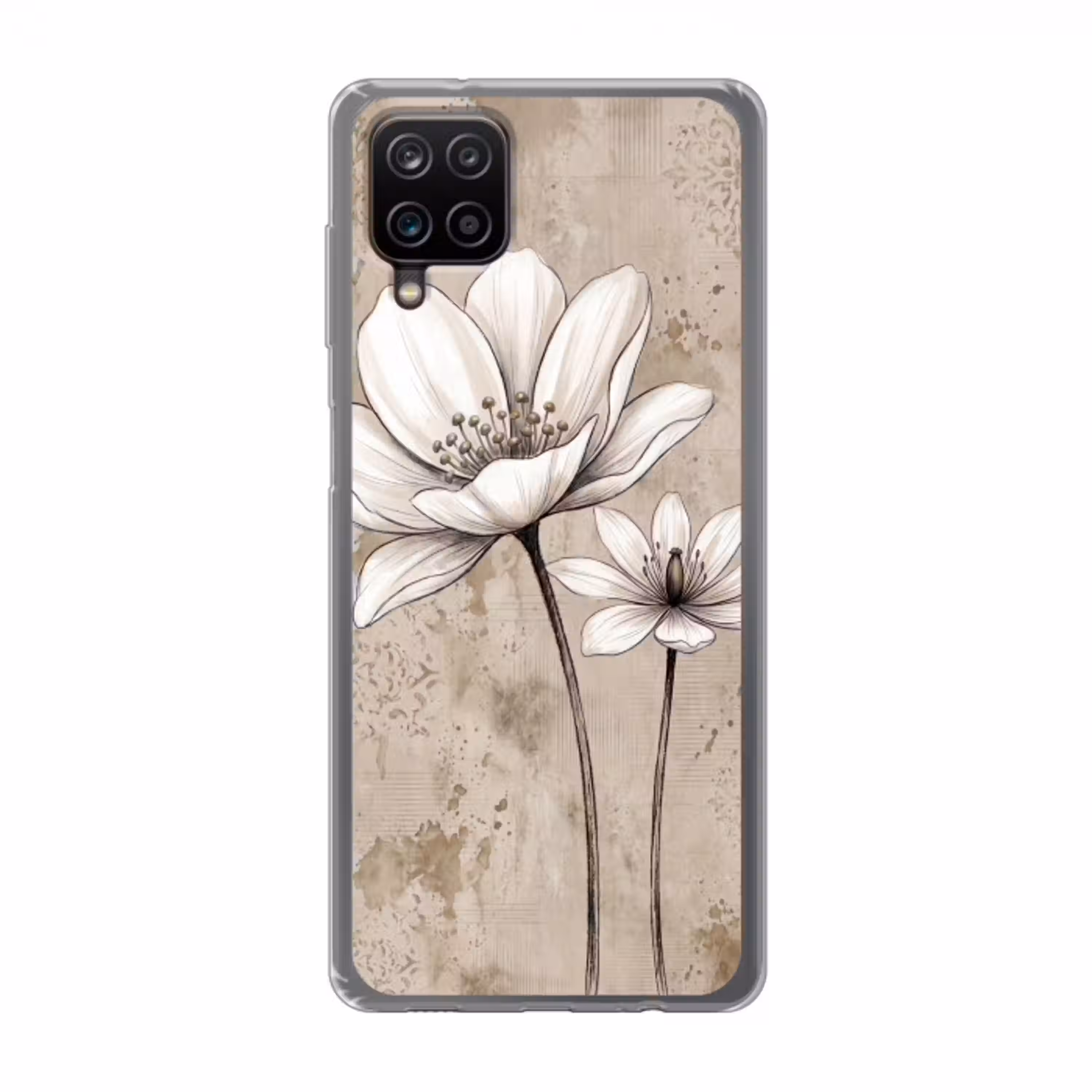 Modern - Design - Wit Telefoonhoesje Samsung Galaxy A12 klein -3d