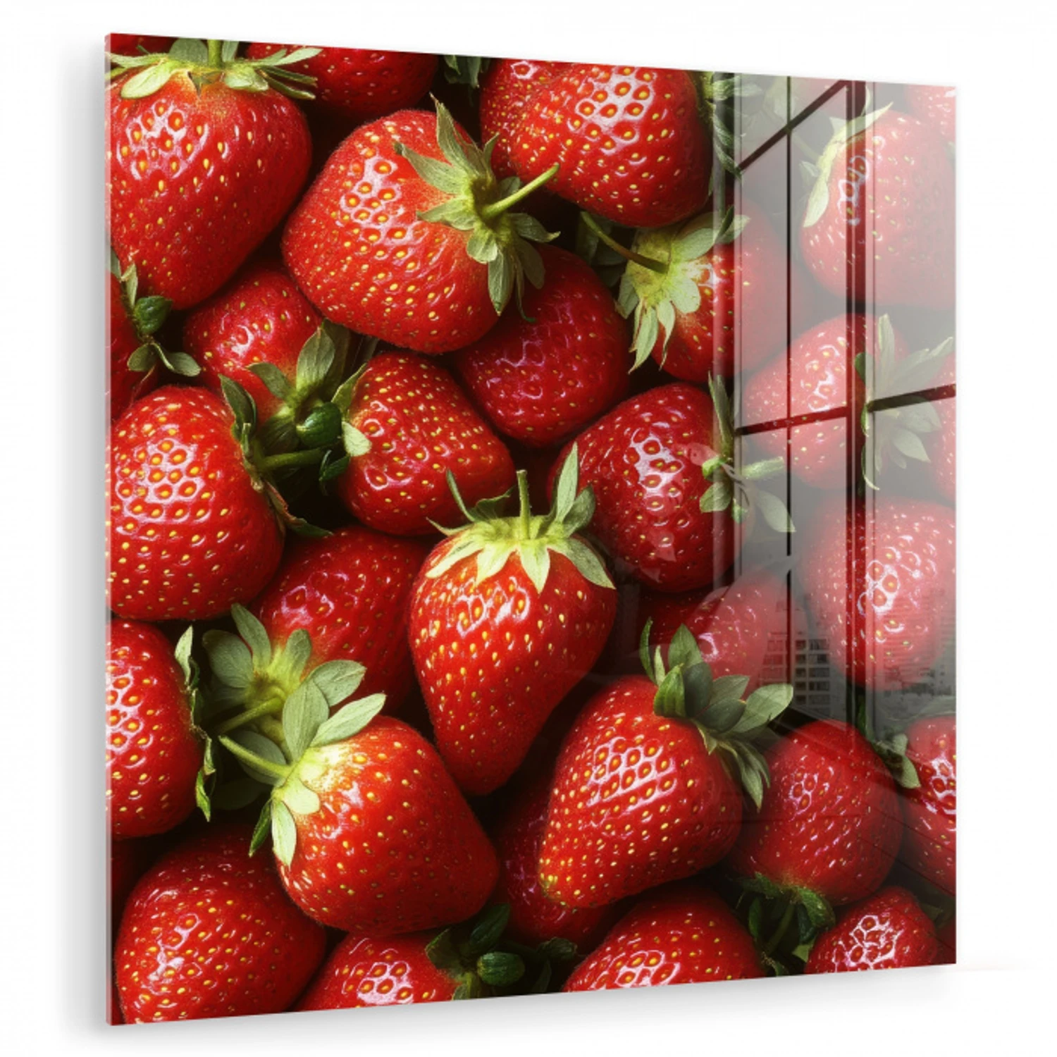 Aardbei - Fruit - Rood plexiglas 5mm klein -zzzproduct_nieuw