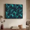 Turquoise - Bliksem  - Wolken Textielframe - compleet frame klein 947 -sfeer3