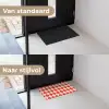 Golvend patroon - Retro - Rood - Beige Deurmat klein 898 -voor-na_NL