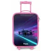 Neon - Raceauto - Lichtstrepen - Paars Kinderkoffer - Roze klein -zz3dotto