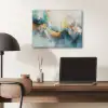 Abstract - Kunst - Gold - Blauw PET vilt klein -sfeer5