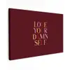 Love your damn self - Kleurrijk - Bordeaux Tuinposter op houten frame 2 cm dik klein -3d