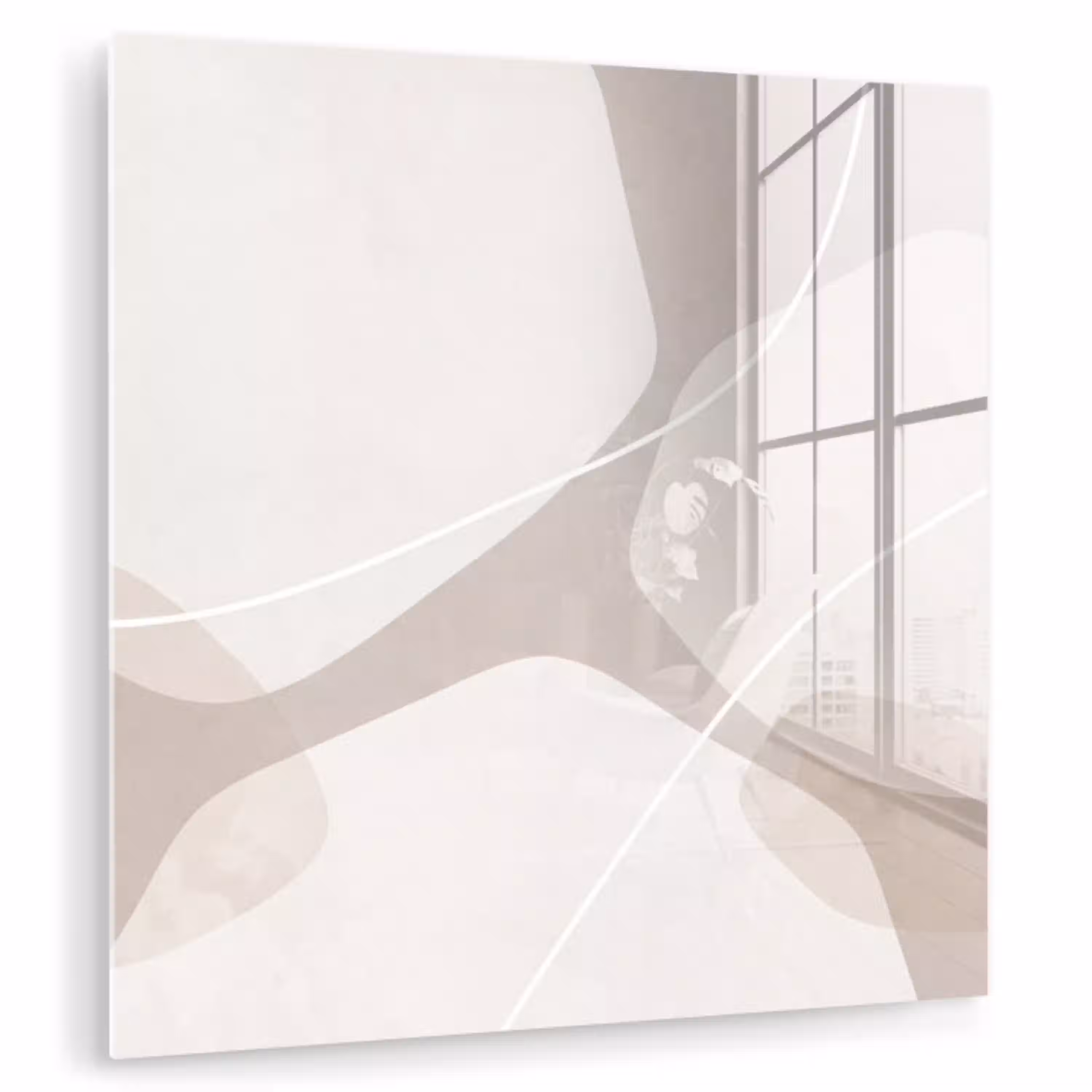 Abstract - Vormen - Beige plexiglas 5mm klein -zzzproduct_nieuw