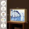 Dorp - Rotswand - Roeiboot - Water Light Box met batterij (Wandlamp) middel -USP_websiteoverzichtNL