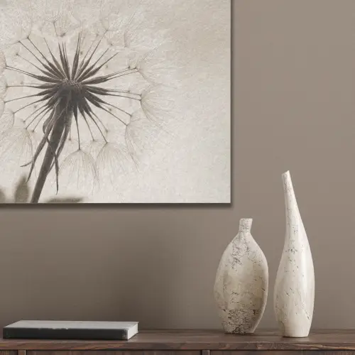 Paardenbloem - Minimalistisch - Wit PET vilt klein -sfeer6_closeup