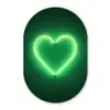 Neon - Groen - Licht Wandcirkel Ovaal Forex klein -3d