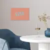 XOXO - Blauw - Perzikkleur poster papier klein -sfeer3
