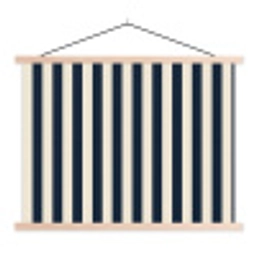 Verticale strepen - Blauw - Crème textielposter latten blank klein 122 -3d