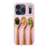 Ingrediënten - Lepels - Hout - Roze Telefoonhoesje iPhone 17 Pro klein -3d