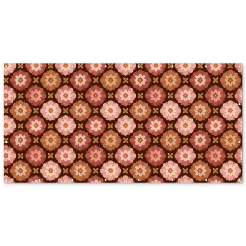 Geometrisch - Bloemen - Kleurrijk Balkonbeschermer Duitsland klein 596 -zz_3d