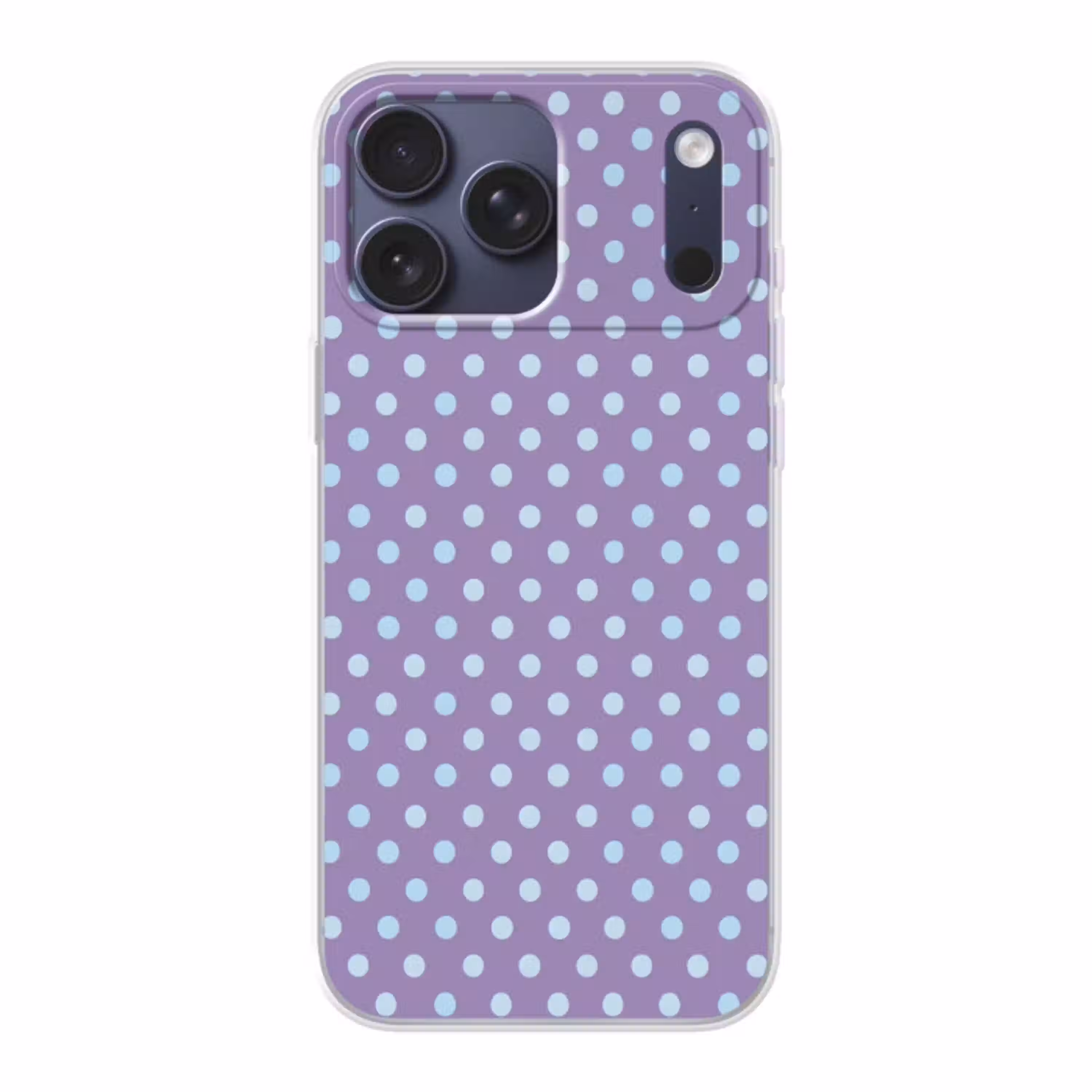 Paars - Blauw - Geometrisch - Stippen - Polka Dot - Patroon Telefoonhoesje iPhone 17 Pro Max klein 879 -3d