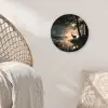 Hert - Bosbeek - Mystiek Wandcirkel kunststof plaat 5mm dik klein -sfeer5