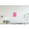 Thee - Roze - Valentijn - Tekst textielposter latten blank klein -kinderkamer