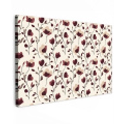 Bloemen - Botanisch - Bordeaux canvas 2cm klein 34 -z3d