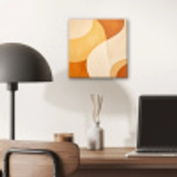Abstract - Patroon - Modern - Beige - Oranje aluminium wit klein -sfeer5