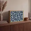 Abstract - Patroon - Blauw Light Box met batterij (Wandlamp) middel 907 -sfeer2